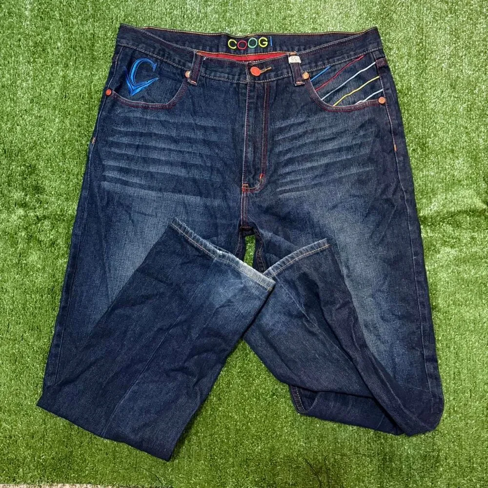 Coogi Men's Navy and Blue Jeans